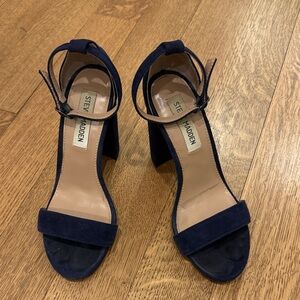 Steve Madden Dark Blue Ankle Strap Heels